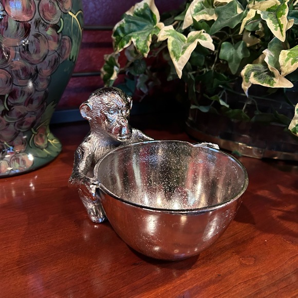 NWOT Silver Monkey Decorative Bowl - Made in India - Picture 2 of 13